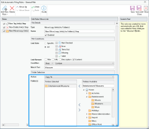 Filer Editor- Move link rule